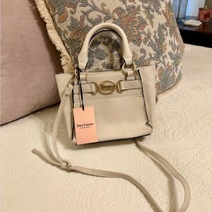 Juicy Couture Cream Mini Bag with Gold Hardware